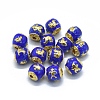 Brass Enamel Beads KK-L184-84G-1