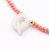 Natural Shell Letter Pendant Necklaces NJEW-JN03349-02-2