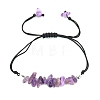 Natural Amethyst Braided Bead Bracelets PW-WG14195-08-1