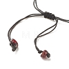 Natural Garnet Chips Braided Bead Bracelet BJEW-JB08019-12-5