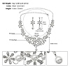 Alloy & Rhinestone Studs Earrings & Necklaces Set PW-WG15CAD-02-1