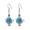 Glass Seed Beaded Dangle Earrings EJEW-MZ00703-3