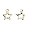 Hollow Tibetan Style Alloy Star Charms TIBEP-1012-AS-LF-1