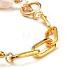 Natural Baroque Pearl Keshi Pearl Beaded Bracelets BJEW-JB05317-3