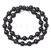 Natural Obsidian Beaded Stretch Bracelets for Women Men BJEW-JB13006-02-2