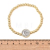 Brass Round Beads Stretch Bracelets for Women BJEW-H640-03B-GP-5