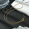 1mm Rack Plating Brass Snake Chain Adjustable Slider Necklaces for Women Men MAK-L044-38G-3