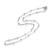 Non-Tarnish 304 Stainless Steel Cable Chains/Satellite Chains Necklaces NJEW-L159-07D-P-2