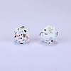 Colorful Pattern Printed Silicone Focal Beads LS-SI-JX0022A-05-1