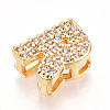 Brass Micro Pave Cubic Zirconia Charms KK-N254-217G-R-2