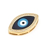 Brass Micro Pave Cubic Zirconia with Enamel Beads KK-L275-61G-02-2