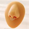 Brass Round Beaded Circular/Horseshoe Barbell Nose Rings FS-WGEE181-01-1