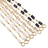 Handmade Glass Cuboid Beaded Chain Bracelet Making AJEW-JB01598-2
