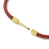 3MM Braided Round Imitation Leather Cord Bracelet Making MAK-S075-01G-J-3
