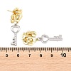 Brass Stud Dangle Earrings EJEW-G471-35GP-5