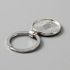 Alloy Keychain Cabochon Settings FIND-WH0117-24P-2
