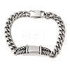304 Stainless Steel Cuban Link Chains Bracelets BJEW-A092-04P-4