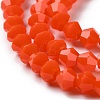 Opaque Solid Color Imitation Jade Glass Beads Strands GLAA-F029-P4mm-03-3