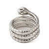 Snake Brass Finger Rings for Women RJEW-A048-27P-3