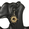 Brass Glass Dangle Earrings EJEW-MZ00802-01-2
