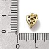 Heart Brass with Glass Charms KK-G525-07G-4