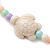 Beach Turtle Synthetic Turquoise Link Bracelets BJEW-JB10238-02-2