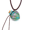 Handmade Lampwork Perfume Bottle Pendant Necklaces WG8449C-02-1