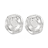 304 Stainless Steel Flat Round Stud Earrings EJEW-K295-19P-1