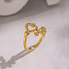 304 Stainless Steel Cuff Open Rings for Women YS0840-3