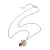 Stainless Steel and Glass Pendant Necklaces NJEW-JN04701-7