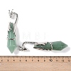 Natural Green Aventurine Faceted Pointed Bullet Big Pendants G-L524-19P-10-3