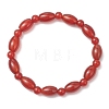 2Pcs 2 Styles  Natural Carnelian Beaded Stretch Bracelets for Couple BJEW-JB13416-03-3