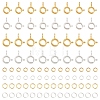 20Pcs 2 Styles Brass Spring Ring Clasps KK-YW0004-54-1
