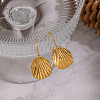 Shell Shape 304 Stainless Steel Leverback Earrings NX2323-3