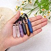 Natural Tiger Quartz Bullet Pendant Necklace JN1043A-2