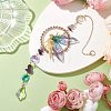 Fairy Brass & Resin Pendant Decorations HJEW-TA00247-02-2