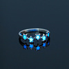 Luminous 304 Stainless Steel Star Finger Ring LUMI-PW0001-120I-1