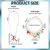 2Pcs 2 Styles Alloy Enamel & Brass & Porcelain & Acrylic Pendant Necklaces NJEW-PH01662-2