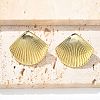 Brass Stud Earrings for Women EJEW-U036-01G-01-3