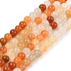 Natural Golden Silk Jade Beads Strands G-N344-01B-01-1