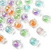30Pcs UV Plating Rainbow Iridescent Acrylic Beads OACR-YW0003-53-1