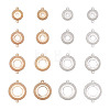 14pcs 14 style Brass Pendant Cabochon Settings & Cabochon Connector Settings FIND-BY0001-13-9