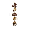 Wooden Pine Cone Pendant Decorations HULI-PW0002-092B-1