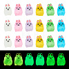  24Pcs 6 Colors Rabbit Luminous Resin Display Decorations DJEW-TA0001-07-2