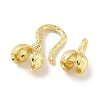 Brass Hook and S-Hook Clasps KK-P284-04G-01-2