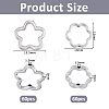 120Pcs 2 Styles Alloy Bead Frame FIND-FH0016-61-2
