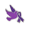 Dove & Awareness Ribbon Enamel Pins AL-CBA5093-03F-1