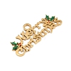 304 Stainless Steel Enamel Christmas Theme Charms STAS-G359-01G-01-2
