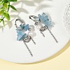 Natural Aquamarine Chips Drop Earrings EJEW-TA00817-03-1