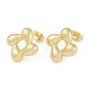 201 Stainless Steel Flower Stud Earrings EJEW-I309-09G-1